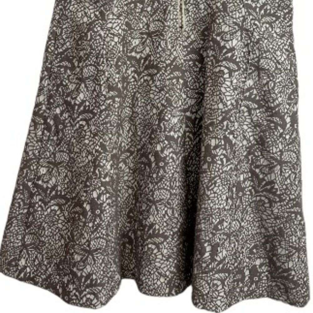 Loft Dress Fit and Flare Beige and Brown Sleeveless Size 10 NWT Cottagecore - Picture 7 of 13